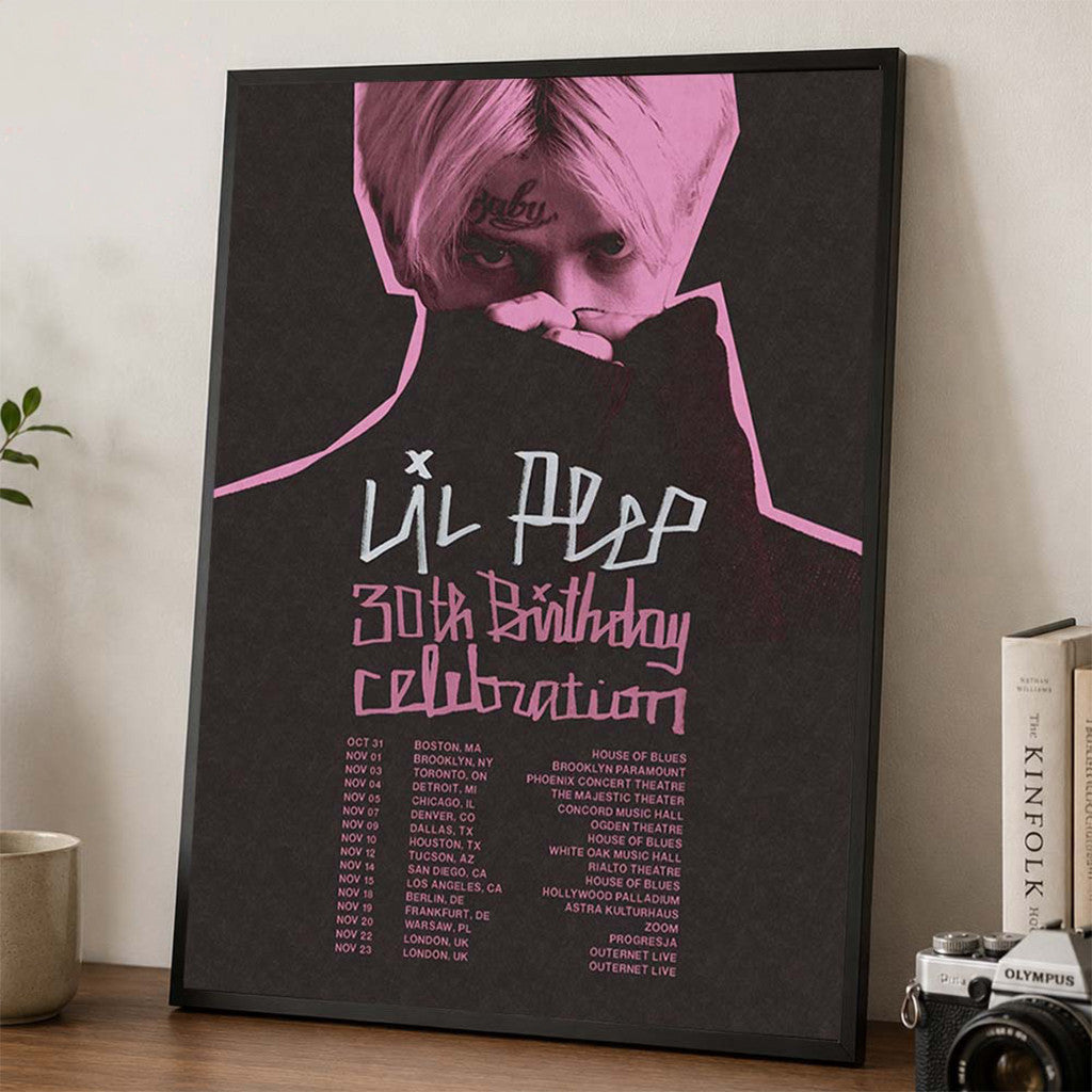 Lil Peep 30th Birthday Celebration 2026 Tour Schedule Dates Poster Lil Peep Merch Wall Art Decor - Merchluma