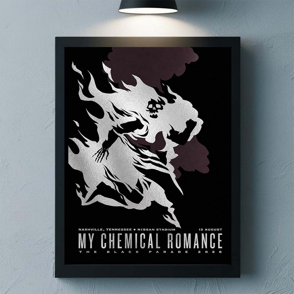My Chemical Romance Nashville Tennessee 2026 Event Poster The Black Parade Tour Merch Wall Art - Merchluma
