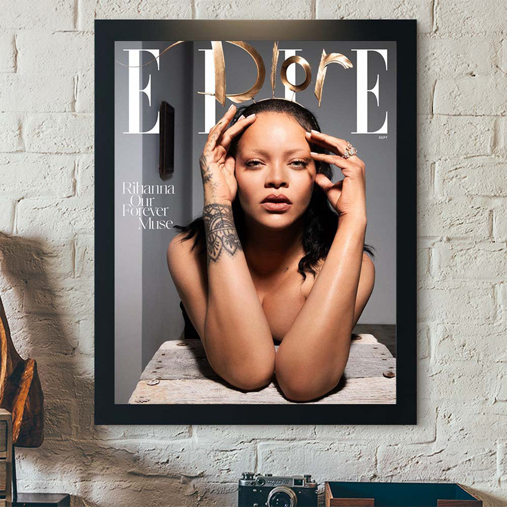 Rihanna Graces The Cover Of Elle Rihanna Our Forever Muse Poster Rihanna Merch Art On Wall - Merchluma