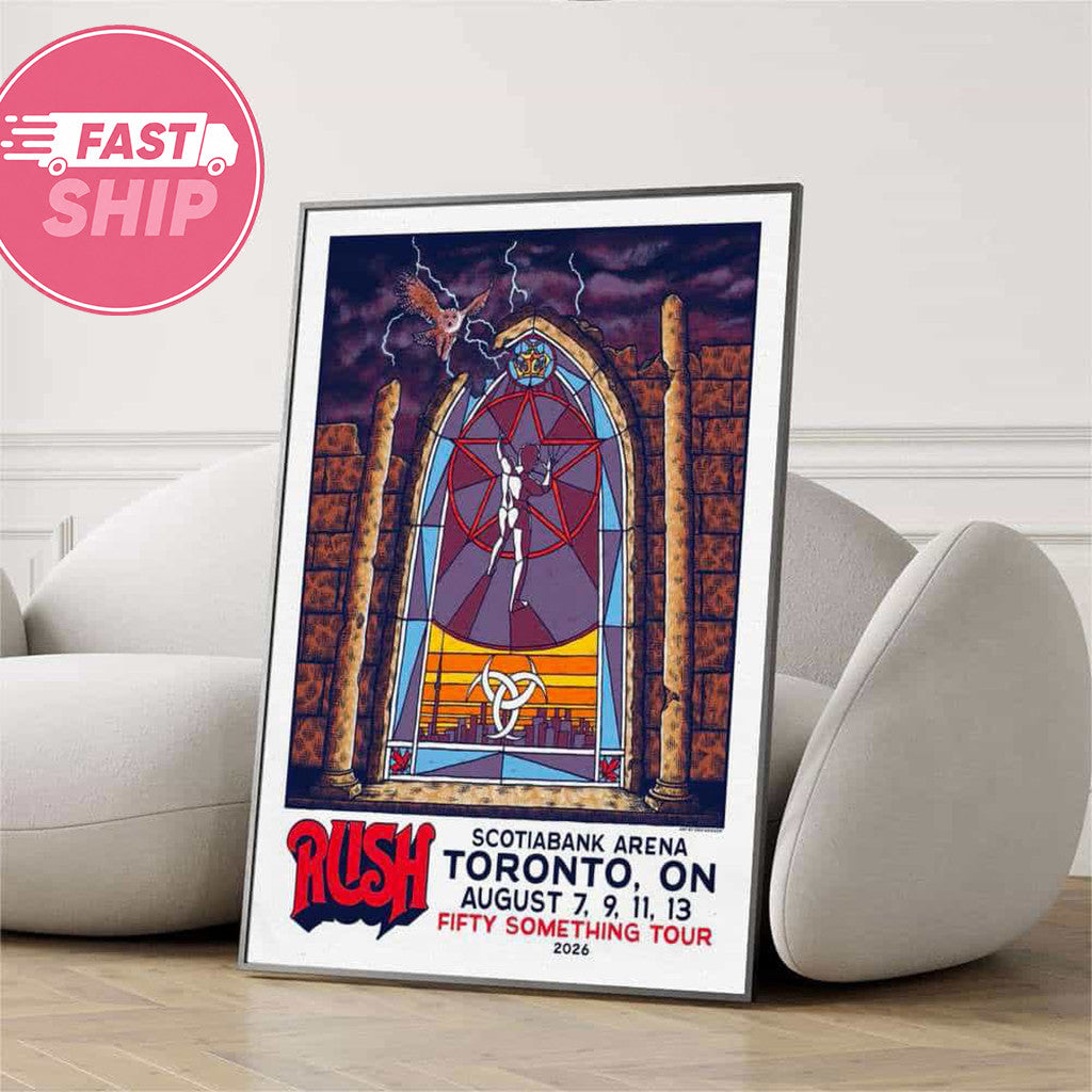 Rush Band Toronto Ontario 2026 Venue Poster Fifty Something Tour Merch Gifts For Rush Fan - Merchluma