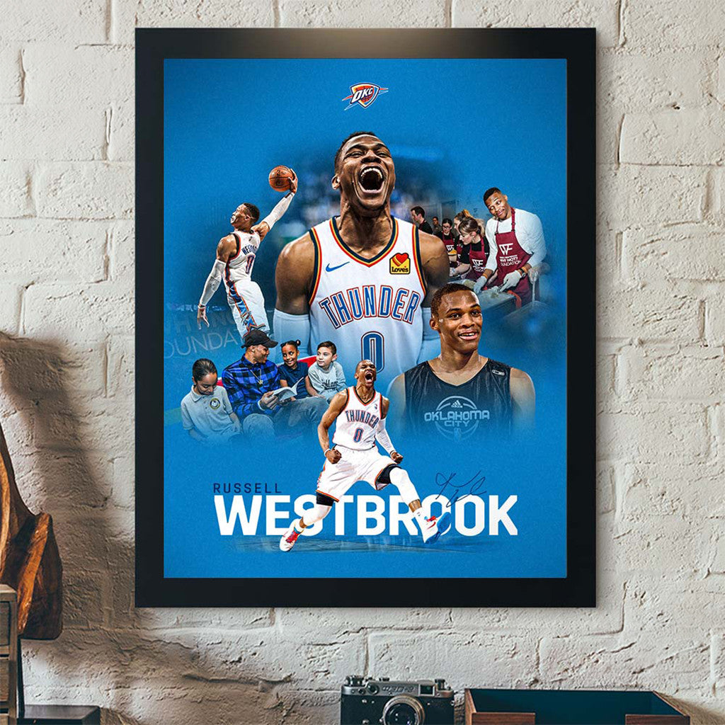 Russell Westbrook OKC Thunder Retirement Thank You For Everything Poster OKC Merch Decor - Merchluma