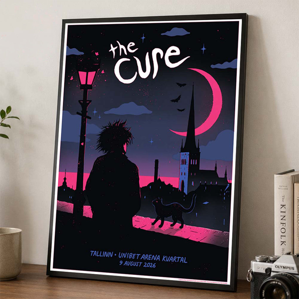 The Cure Tallinn Estonia 2026 Event Poster The Cure Merch Wall Hanging Decor - Merchluma