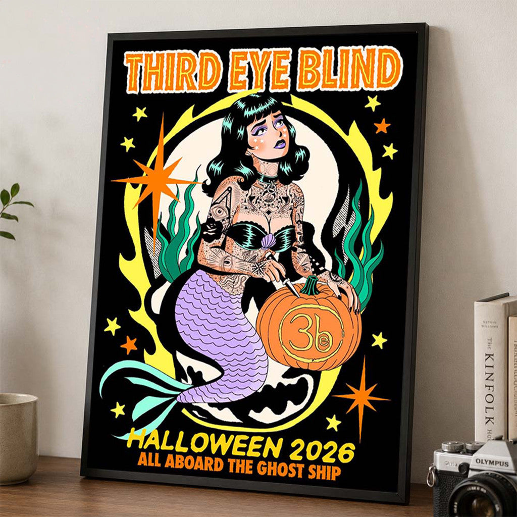 Third Eye Blind Halloween 2026 All Aboard The Ghost Ship Poster Third Eye Blind Merch Wall Art - Merchluma