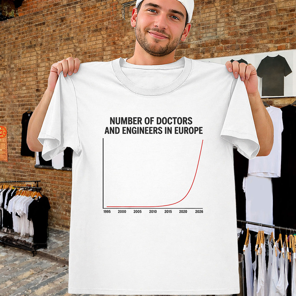 Number Of Doctors And Engineers In Europe Shirt Funny Meme T-Shirt Gifts For Friends - Merchluma