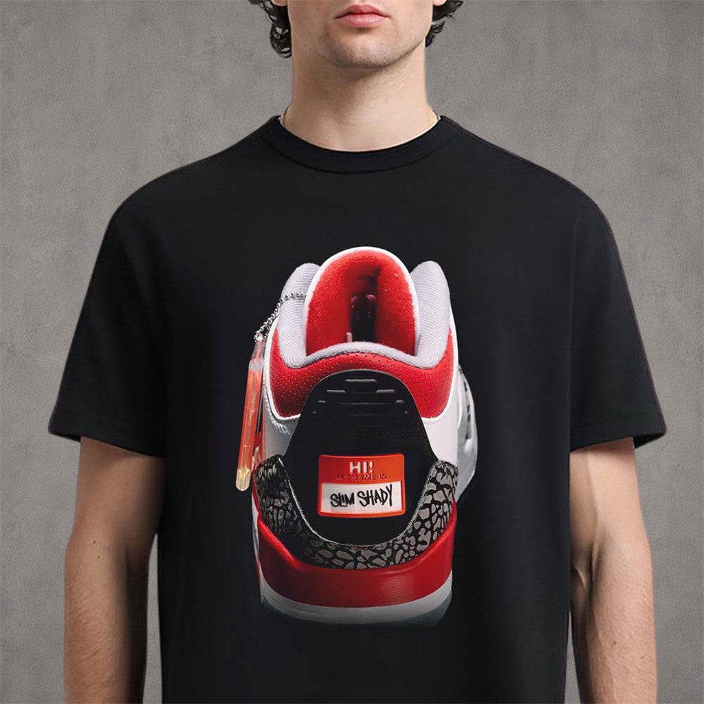 Eminem Signed 3 Slim Shady Sneaker Profile Pictures T-Shirt Eminem Merch Gifts For Rapper Fan - Merchluma