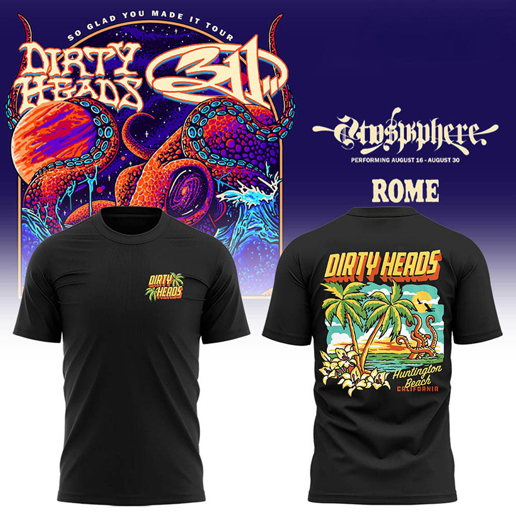 311 And Dirty Heads Rome Tour 2026 T-Shirt Dirty Heads Merch Present For Rock Band Fans - Merchluma