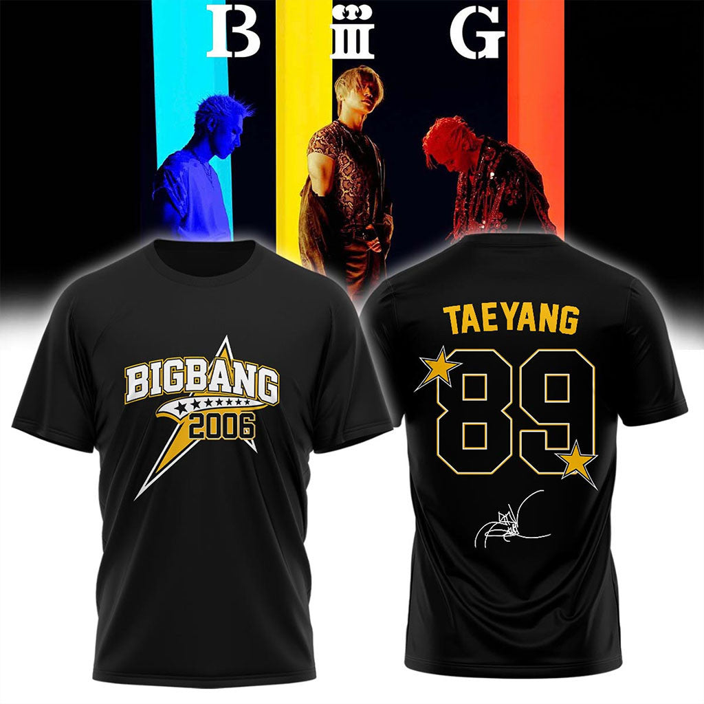 BIGBANG Merch BIGBANG World Tour XX Cosmos T-Shirt #89 Taeyang Shirt Kpop Fan Apparel - Merchluma
