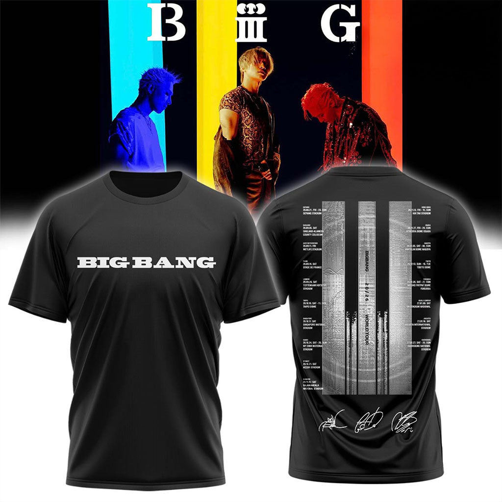 BIGBANG Tour Merch BIGBANG World Tour XX Cosmos Signature T-Shirt Kpop Gear Gift For VIP - Merchluma