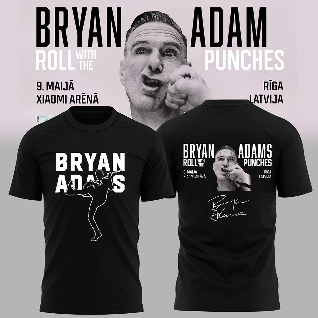 Bryan Adams Roll With The Punches Tour 2026 T-Shirt Bryan Adams Concert Merch Gift For Fans - Merchluma