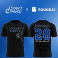 Cleveland Sirens X Round21 WNBA 2028 The Game Grows On Black Shirt Cleveland Sirens Merch - Merchluma
