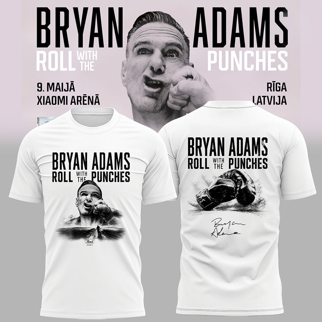Bryan Adams Roll With The Punches Tour 2026 T-Shirt Bryan Adams Merch Gift For Music Lovers - Merchluma