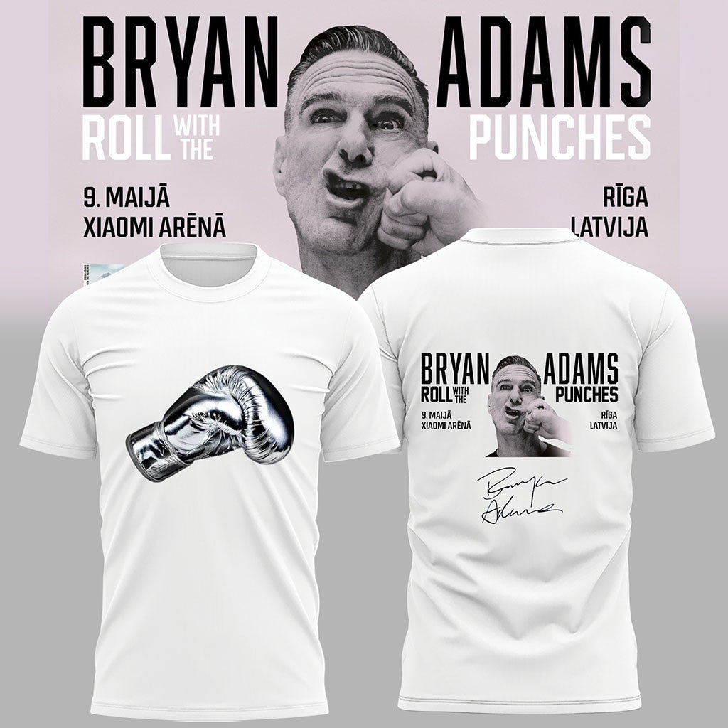 Bryan Adams Roll With The Punches Tour 2026 World Tour Graphic T-Shirt Bryan Adams Merch - Merchluma