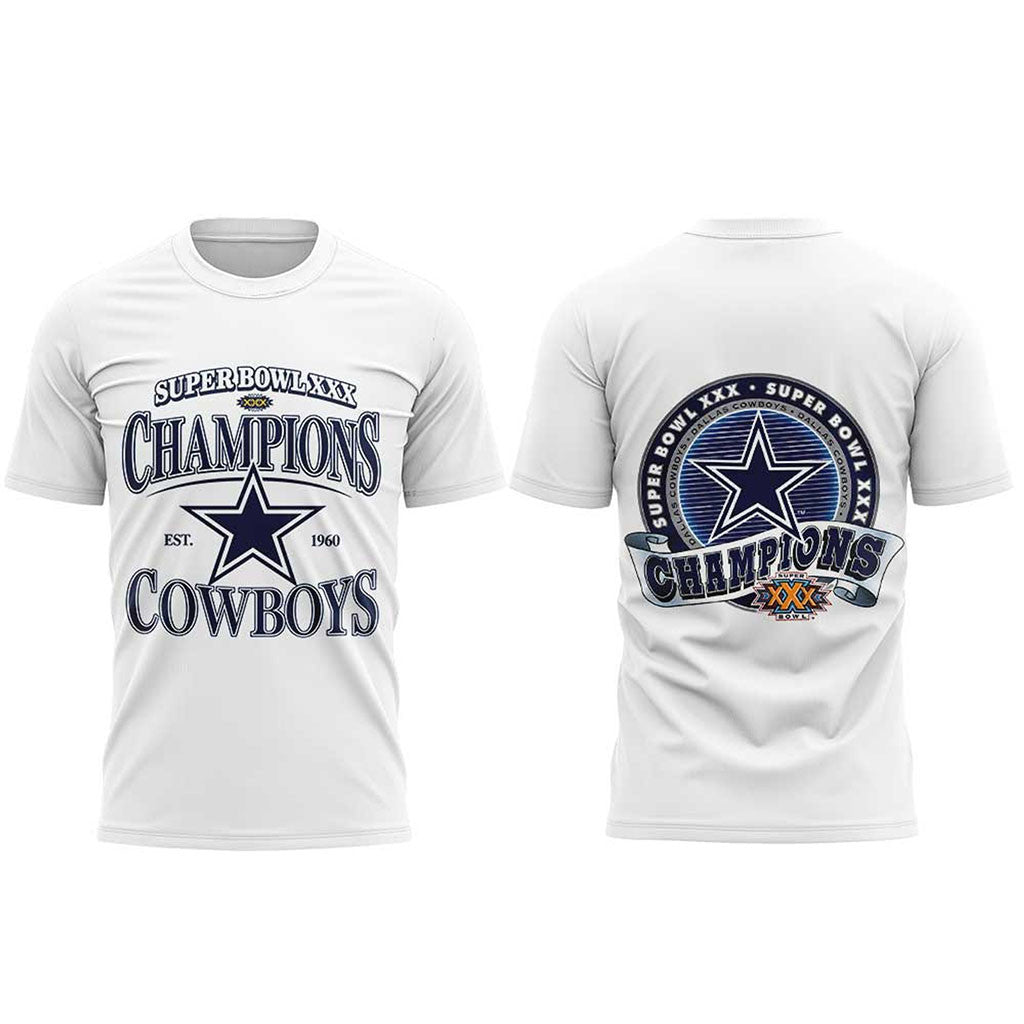 Dak Prescott Super Bowl XXX Champions Est 1960 Dallas Cowboys Shirt Gift For Football Fans - Merchluma