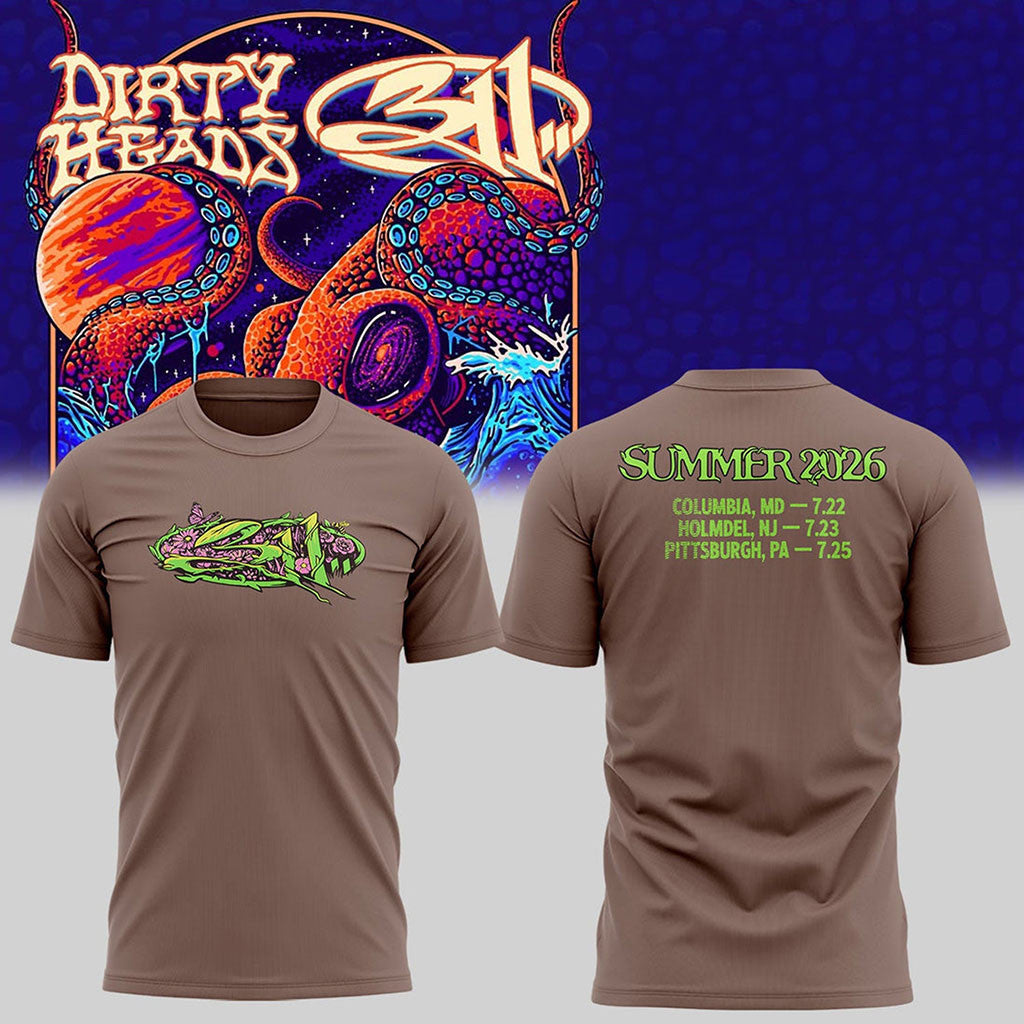 311 And Dirty Heads Rome Tour 2026 T-Shirt 311 Band Merch Gifts For Music Lovers - Merchluma