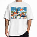Munich Frauenkirche Bavarian Travel Poster T-Shirt Birthday Present For Husband - Merchluma