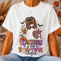 Teaching Is My Bootiful Chaos Halloween Teacher Ghost Pumpkin Bats T-Shirt Gift For Teachers - Merchluma