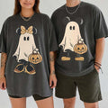 Mickey And Minnie Ghost T-Shirt Trick Or Treat Halloween Couples Shirts Gift For Him Her - Merchluma
