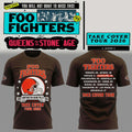 Foo Fighters X Cleveland Browns Merch Take Cover Tour 2026 T-Shirt Gift For Music Lovers - Merchluma