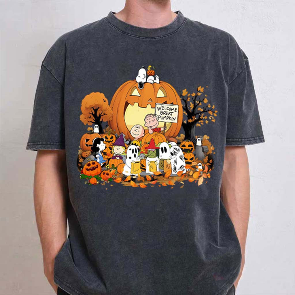 Snoopy Halloween Pumpkin Great Pumpkin Fall T-Shirt Spooky Season Merch Cute Halloween Gift - Merchluma