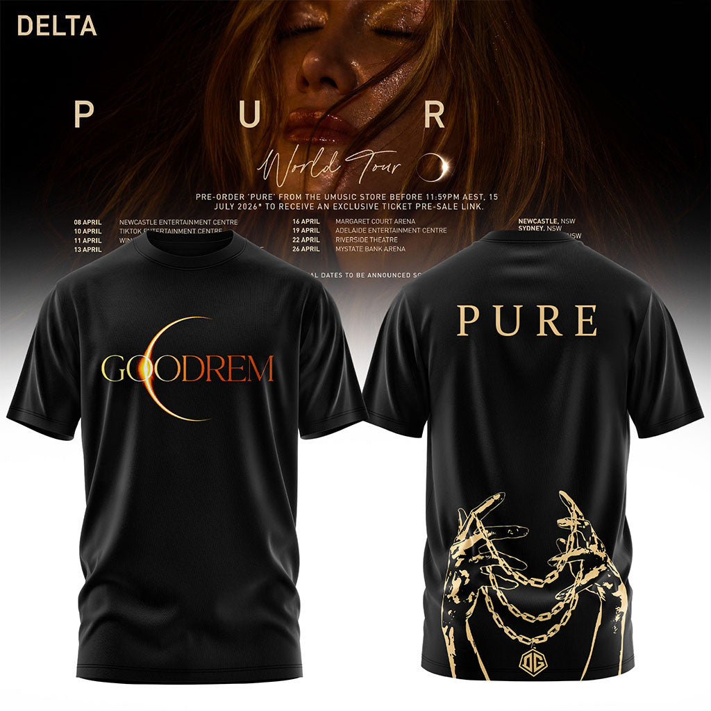 Delta Goodrem Pure World Tour 2026 T-Shirt Delta Goodrem Merch Gift Idea For Music Fans - Merchluma