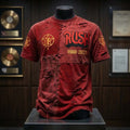 Rush 1968 2027 Distressed Red T-Shirt RUSH Band Merch Gift Ideas For Music Lovers - Merchluma