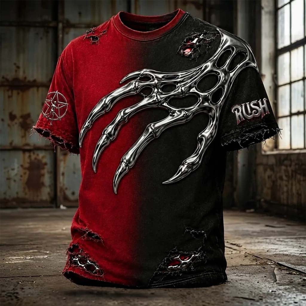 Rush Band Silver Claw Red And Black Shirt RUSH Merch Gift Ideas For Music Fans - Merchluma