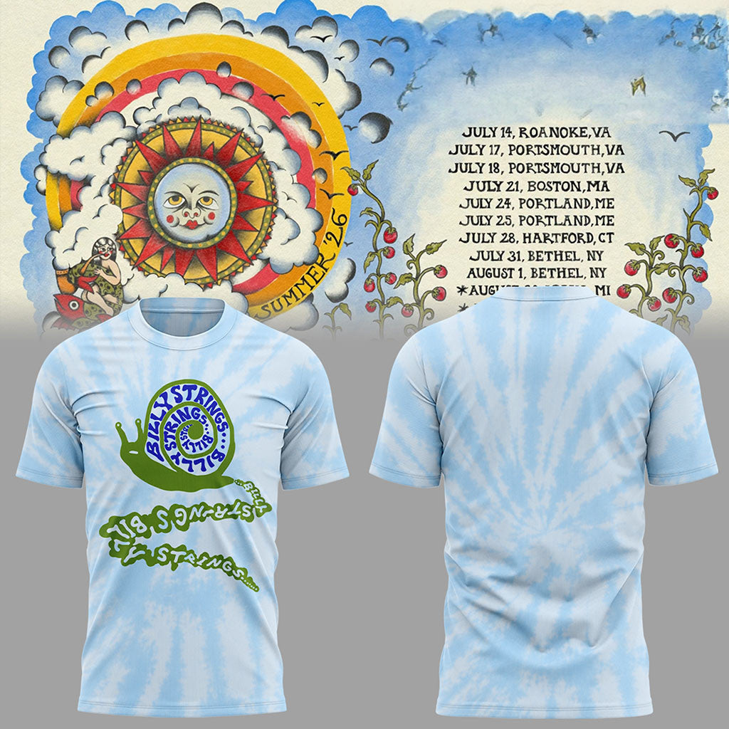 Billy Strings Summer Tour 2026 Tie Dye T-Shirt Billy Strings Merch Gift For Music Fans - Merchluma