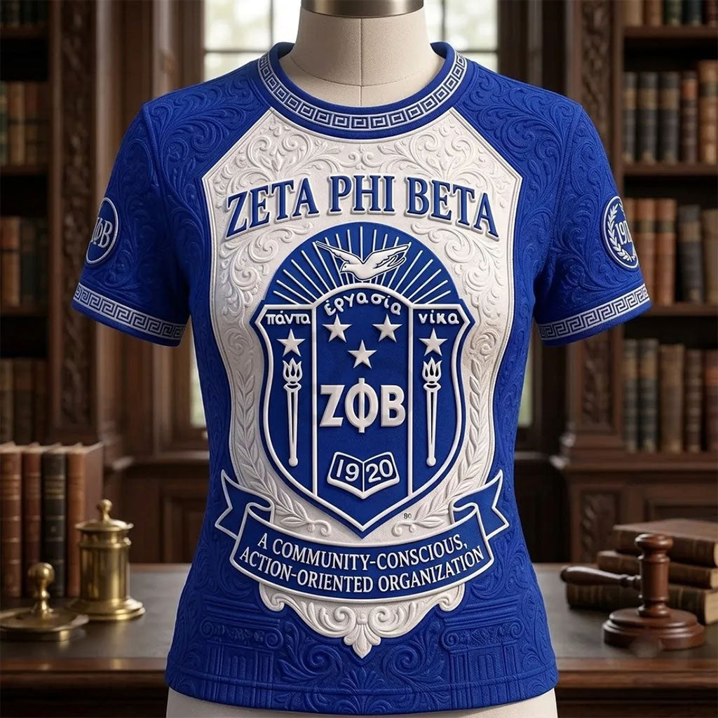 Zeta Phi Beta Sorority Royal Blue Shirt A Community Conscious Shirt Gift For Sisters - Merchluma