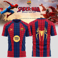 Personalized FC Barcelona X Spider-Man Brand New Day T-Shirt 2026 FC Barcelona Merch Fan Gifts - Merchluma