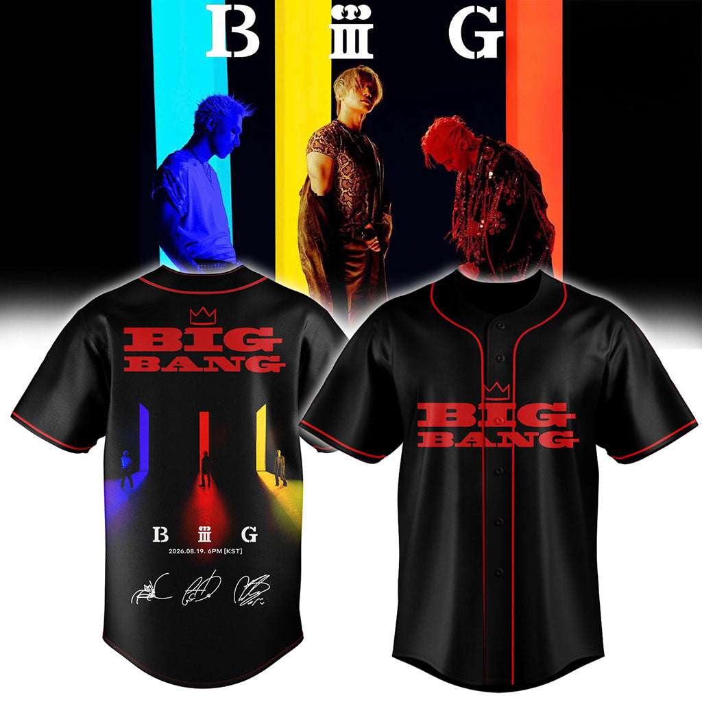 BIGBANG Merch 2026 BIGBANG World Tour XX Cosmos Signature Baseball Jersey Kpop Gear Gift - Merchluma