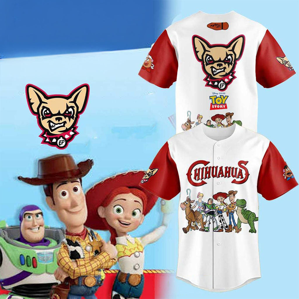 El Paso Chihuahuas Toy Story 2026 They're Here Baseball Jersey Chihuahuas Merch Gift For Fans - Merchluma
