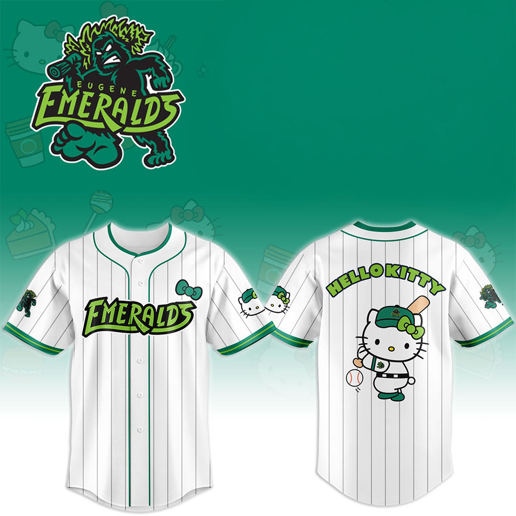 Eugene Emeralds X Hello Kitty Night 2026 Jersey Eugene Emeralds Merch Gift For Baseball Fans - Merchluma