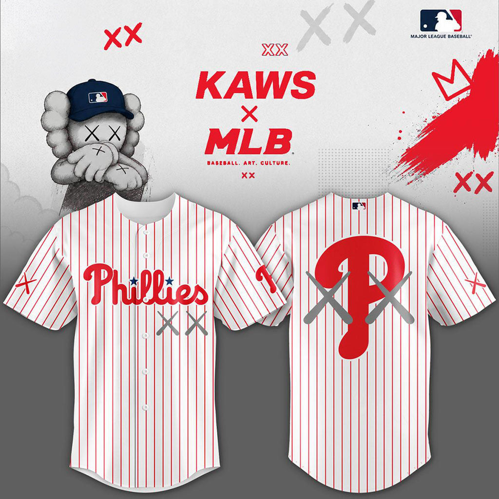 Philadelphia Phillies X Kaws 2026 Baseball Jersey Phillies Merch Baseball Enthusiast Gifts - Merchluma