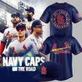 St Louis Cardinals X Navy Caps On The Road Game 2026 Baseball Jersey Cardinals Merch Fan Gifts - Merchluma