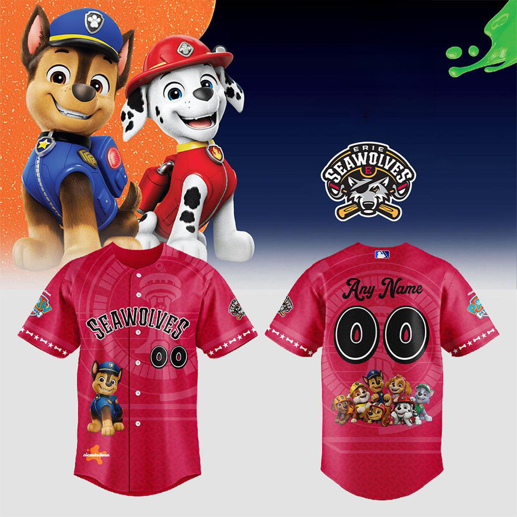 Personalized Erie Seawolves Paw Patrol Adventure 2026 Jersey Seawolves Merch Gift For Fans - Merchluma