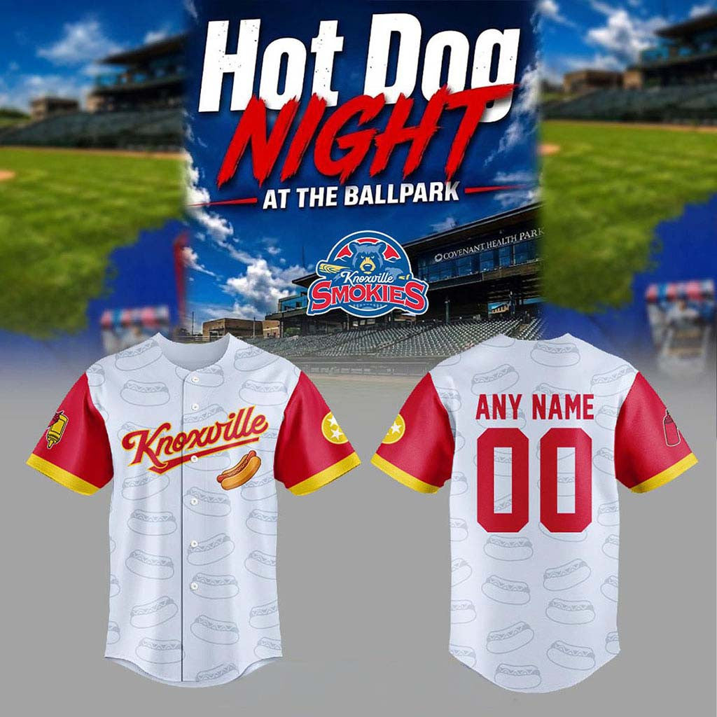 Personalized Knoxville Smokies Hot Dog Night 2026 Jersey Knoxville Smokies Merch Fan Gifts - Merchluma