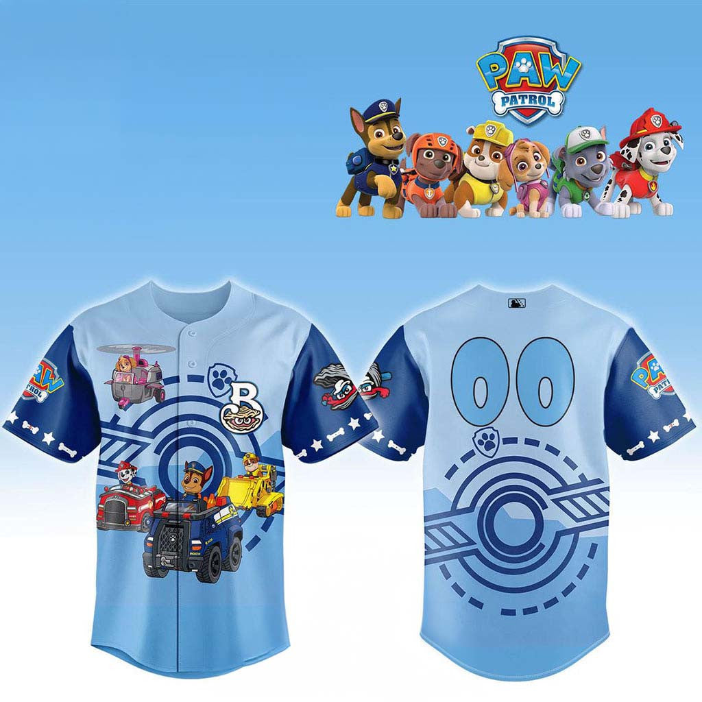 Personalized Biloxi Shuckers Paw Patrol 2026 The Movie Baseball Jersey Biloxi Shuckers Merch - Merchluma