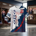 Personalized Sydney Roosters NRL Navy White Shirt Roosters Merch Gift Ideas For Rugby Fans - Merchluma