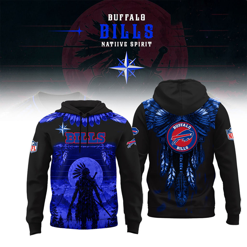 Buffalo Bills Native Spirit Heritage Hoodie 2026 Buffalo Bills Merch Present For Football Fans - Merchluma