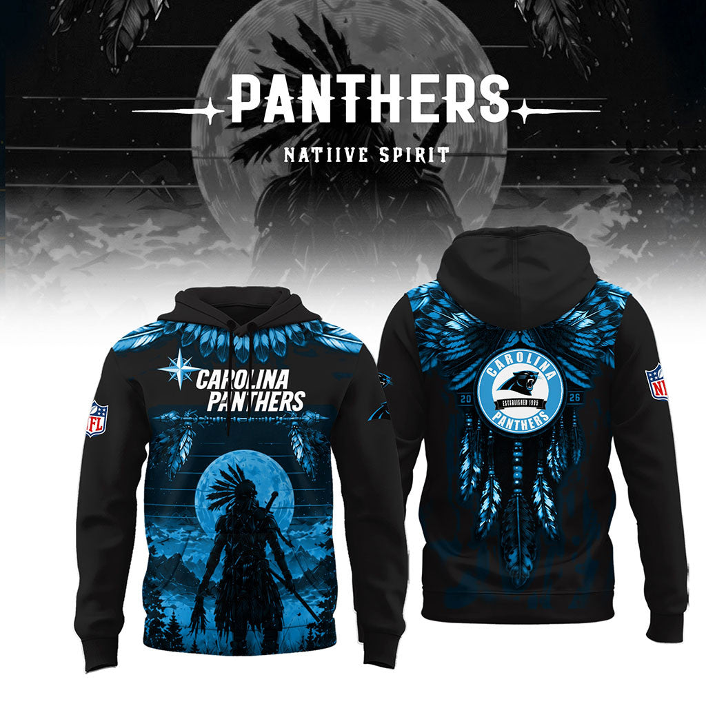 Carolina Panthers Native Spirit Heritage Hoodie 2026 Panthers Merch Present For Football Fans - Merchluma