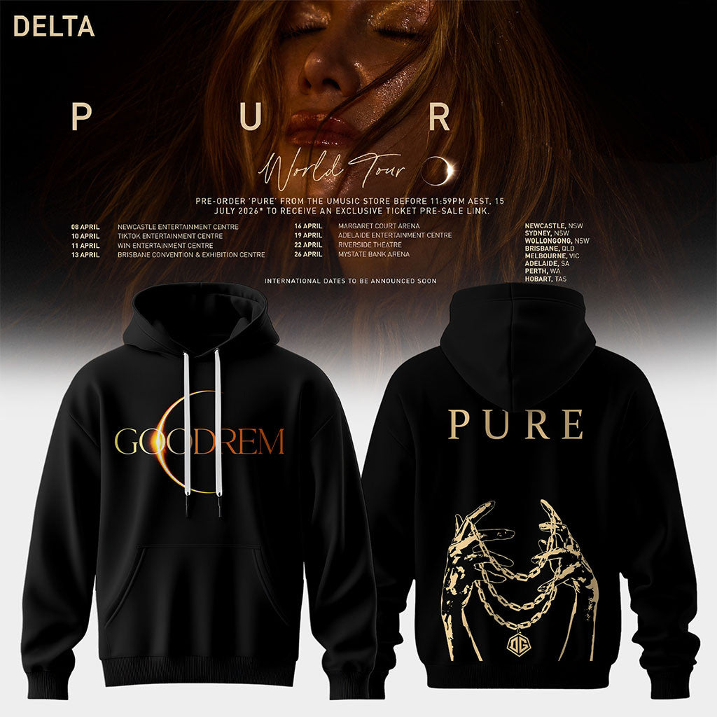 Delta Goodrem Pure World Tour Hoodie Ver2 Delta Goodrem Merch 2026 Gifts For Music Lovers - Merchluma