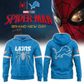 Detroit Lions X Spider Man 2026 Hoodie Detroit Lions Merch Presents For Football Lovers - Merchluma