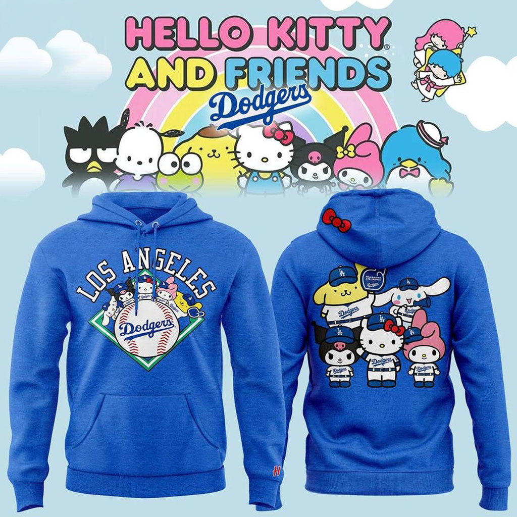 Los Angeles Dodgers X Hello Kitty And Friends Night 2026 Hoodie LA Dodgers Merch Cute Gifts - Merchluma