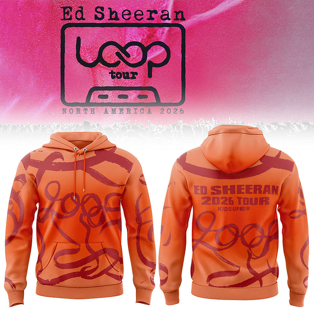 Ed Sheeran Loop Tour North America 2026 Orange Hoodie Ed Sheeran Merch Gift For Music Lovers - Merchluma