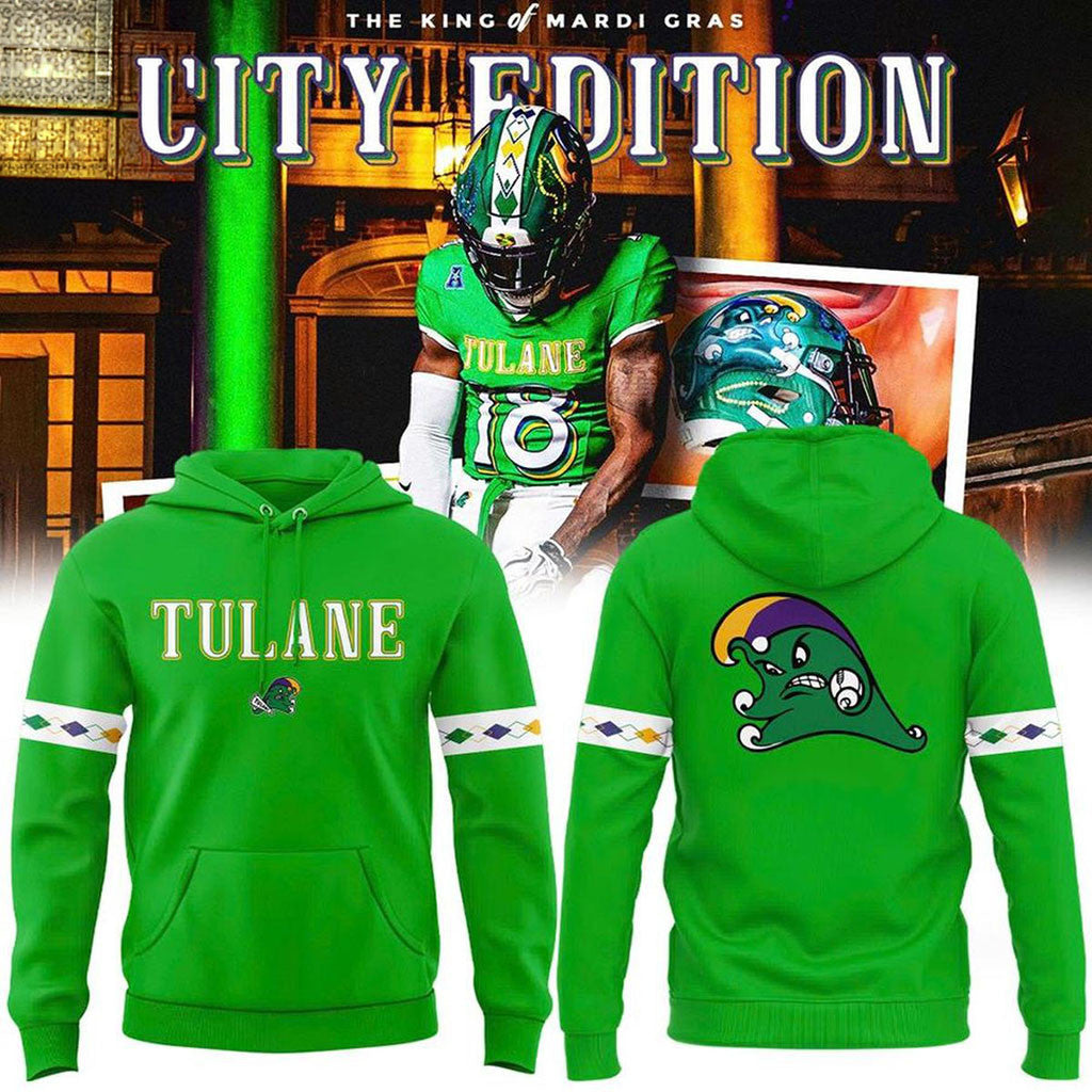 Tulane Green Wave X Mardi Gras 2026 Hoodie Tulane Green Wave Merch Present For Fans - Merchluma
