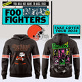 Foo Fighters X Cleveland Browns Take Cover Tour 2026 Signature Hoodie Foo Fighters Merch - Merchluma