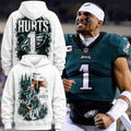 Philadelphia Eagles 2026 QB1 Jalen Hurts Hoodie Eagles Merch Gift For Football Fans - Merchluma
