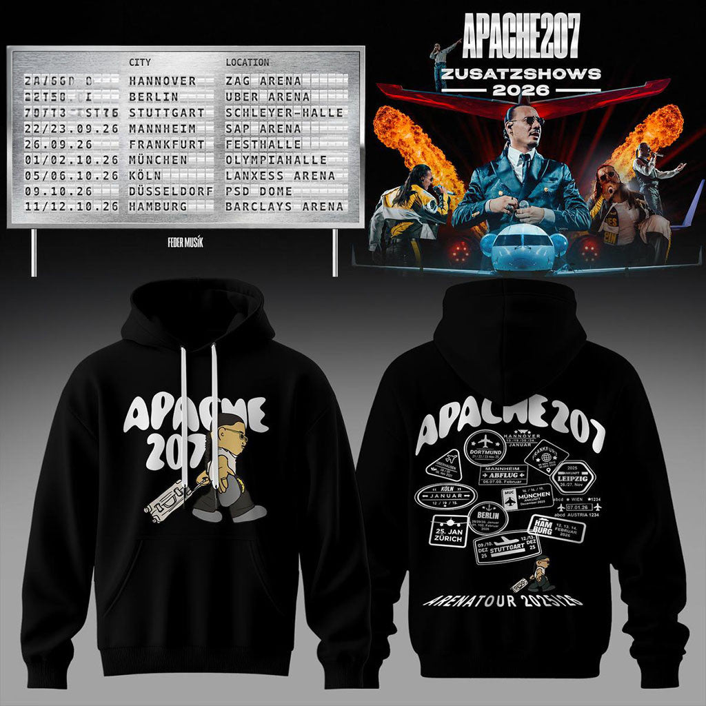 Apache 207 Zusatzshows 2026 Retro Hoodie Apache 207 Tour Merch Gift For Hip Hop Fans - Merchluma
