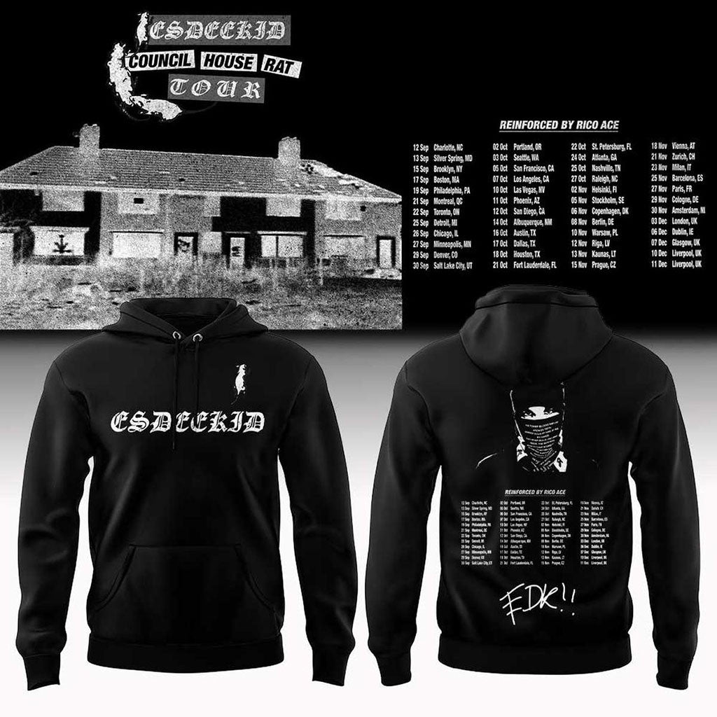 EsDeeKid Council House Rat Tour 2026 Hoodie EsDeeKid Merch Best Gift For Rapper Fans - Merchluma