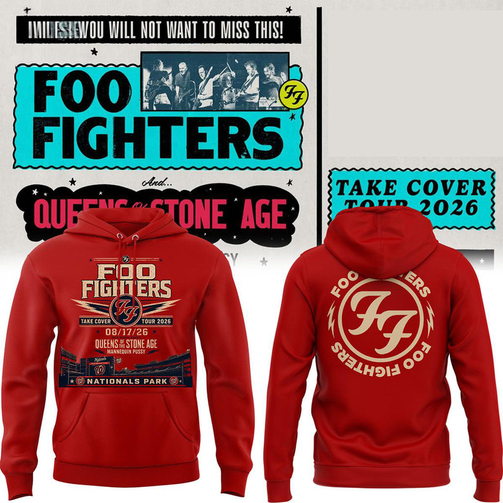 Washington Nationals X Foo Fighters Merch Take Cover Tour 2026 Hoodie Gift For Fans - Merchluma